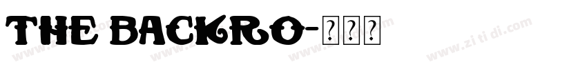 The Backro字体转换